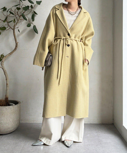 海狸絨長款大衣