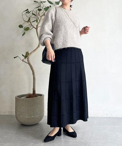 純色針織半身裙