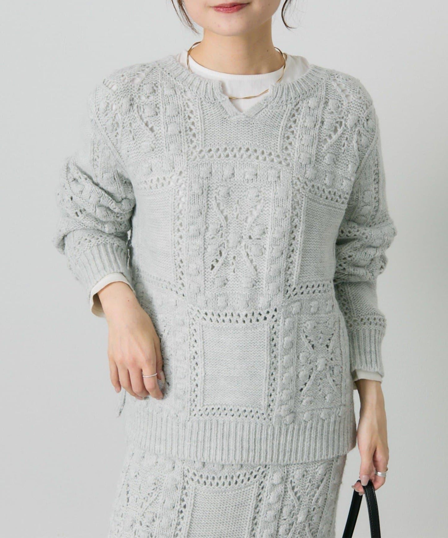 爆米花編織兩用針織衫