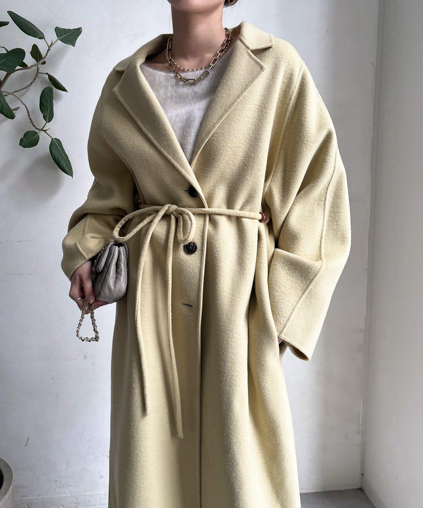 海狸絨長款大衣