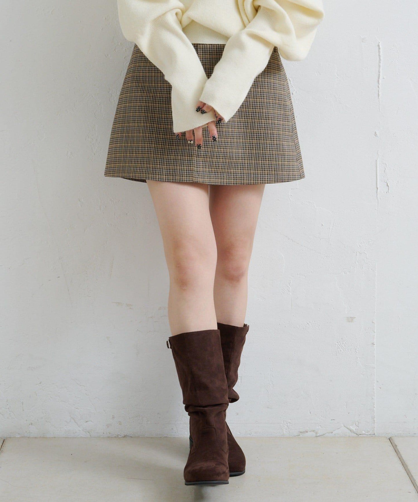 【Kastane】套裝格紋迷你裙