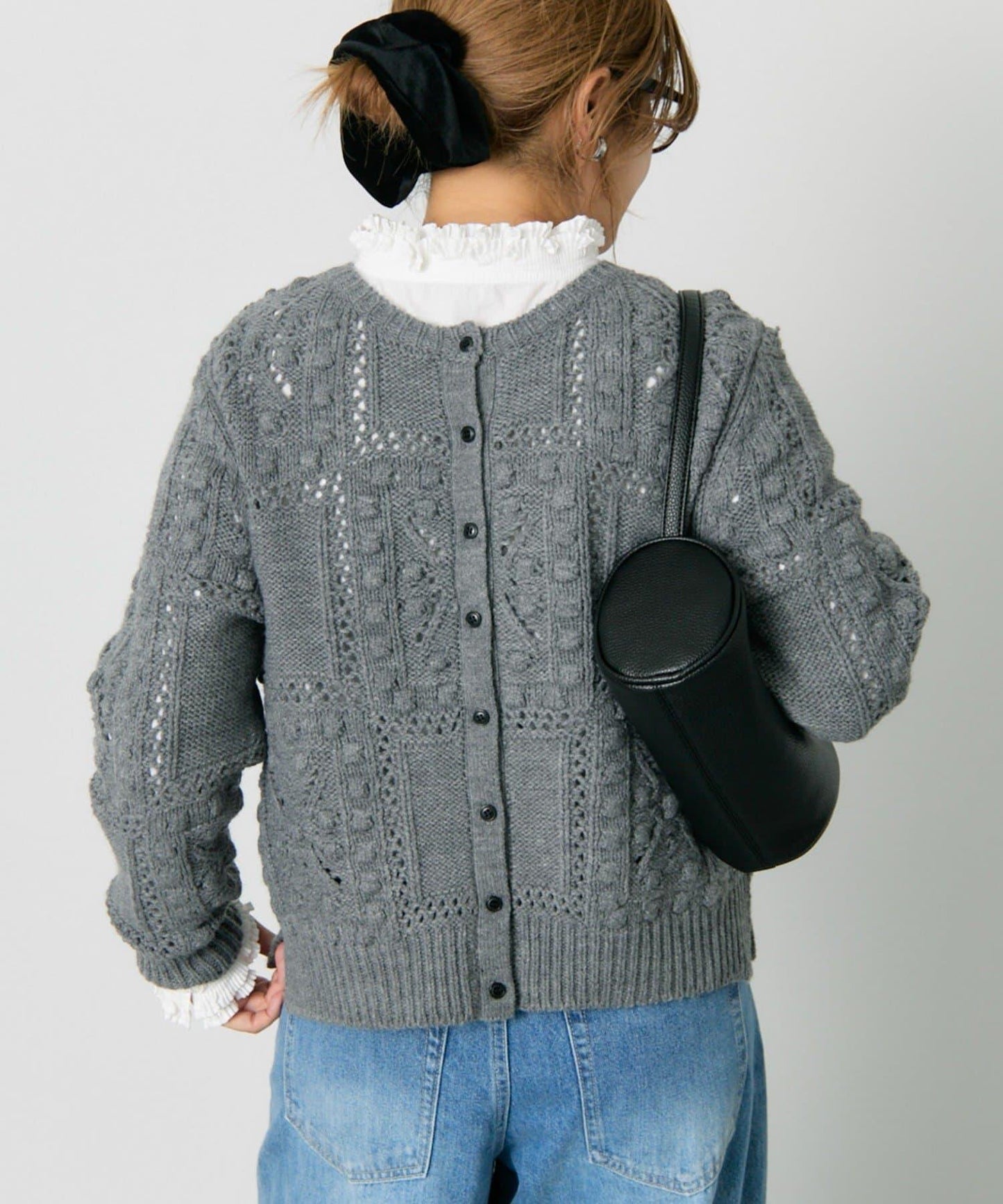 爆米花編織兩用針織衫