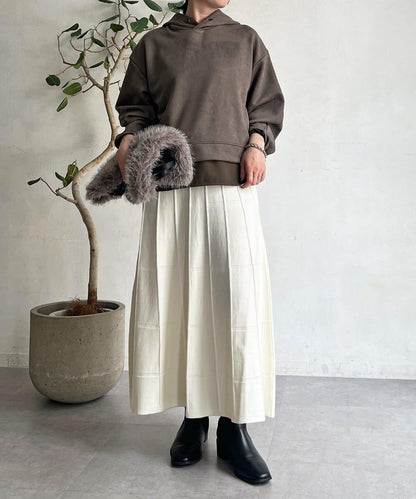 純色針織半身裙