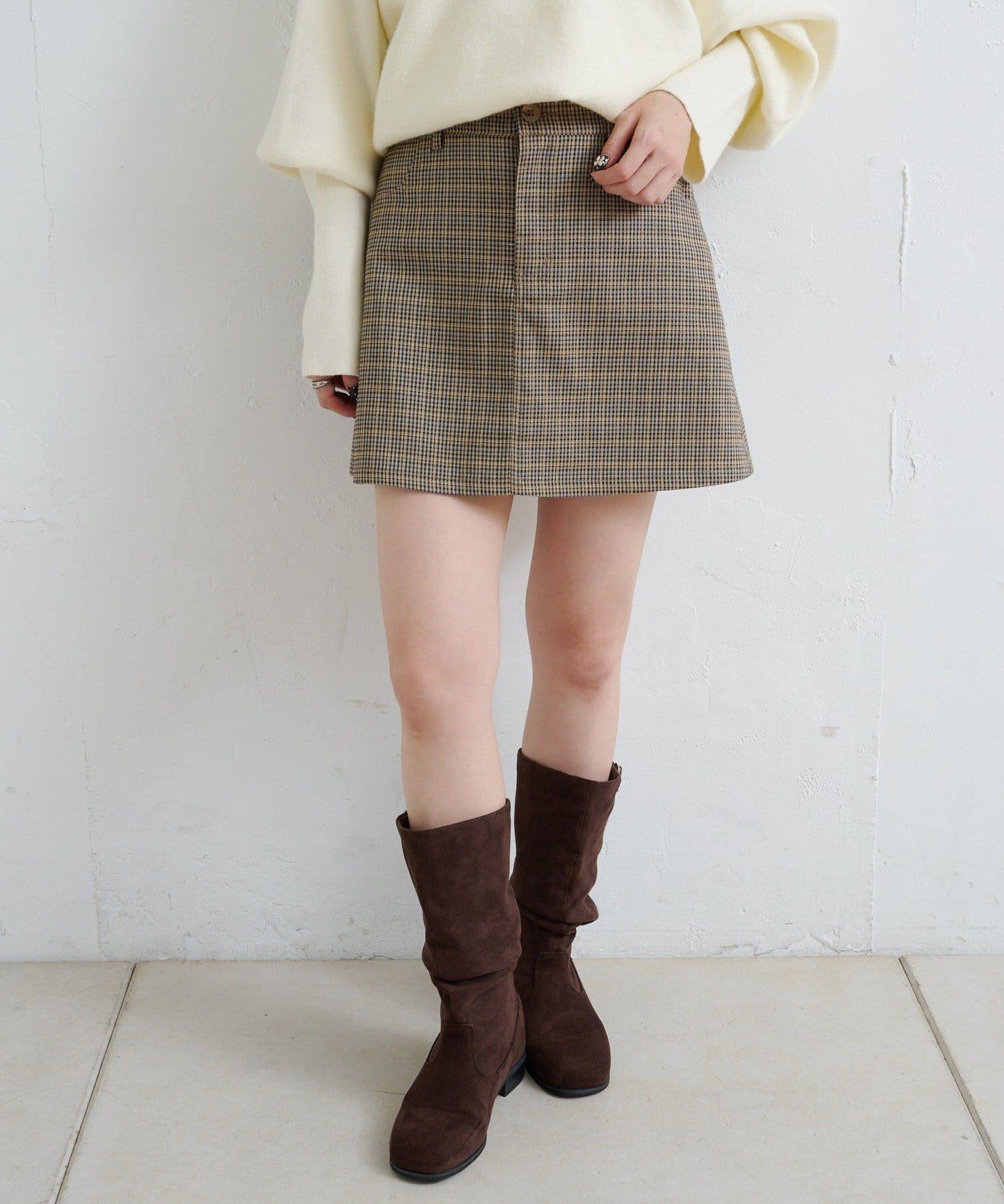 【Kastane】套裝格紋迷你裙