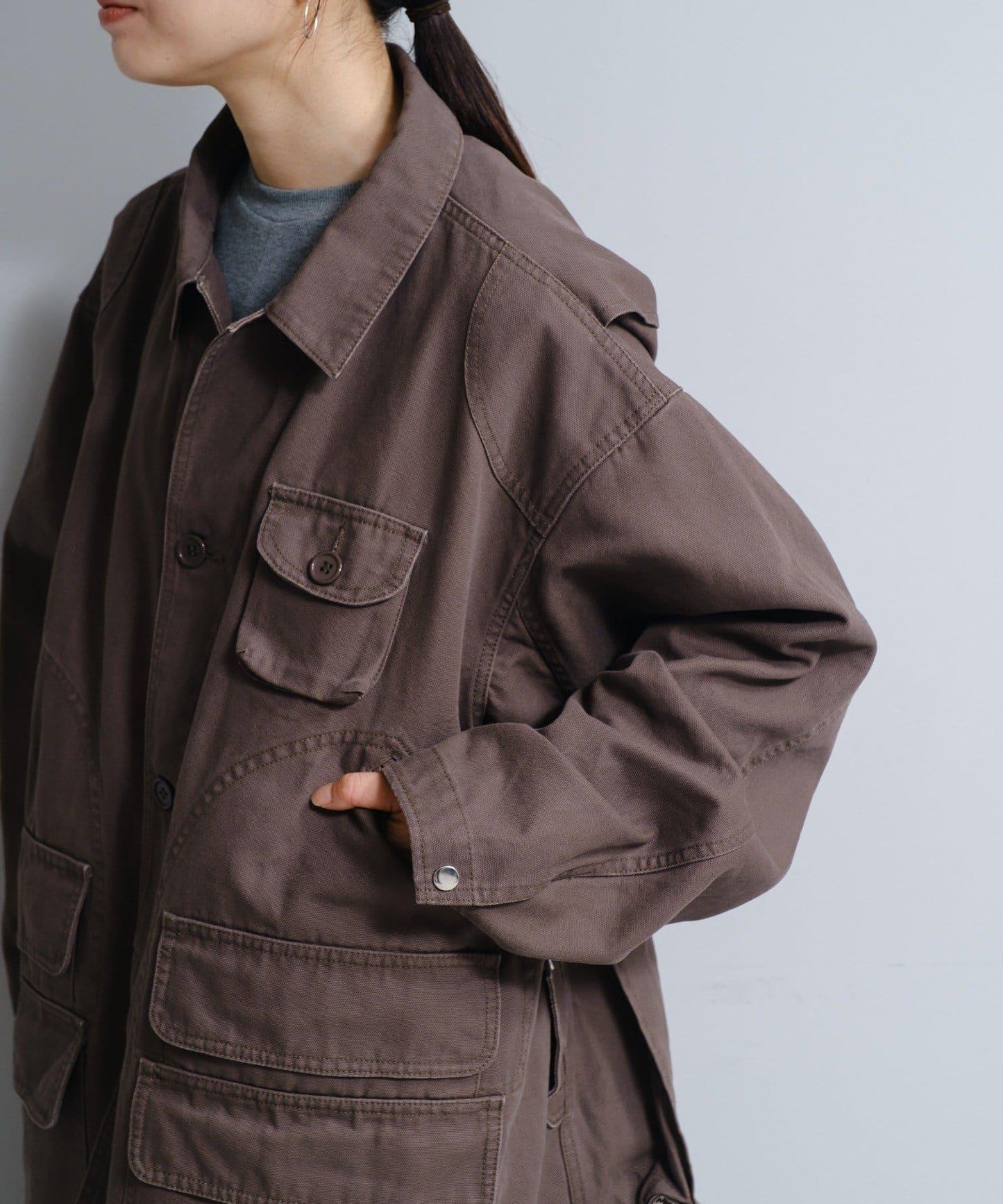 水洗可雙面穿狩獵夾克