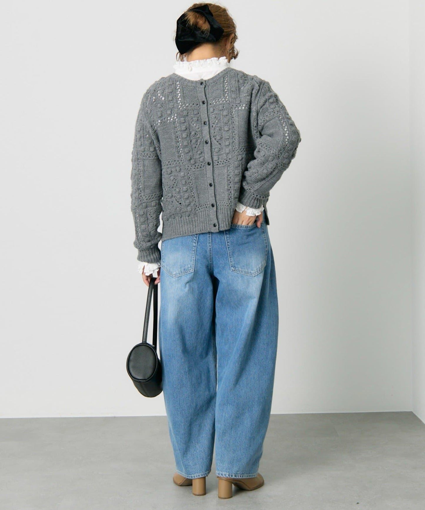 爆米花編織兩用針織衫