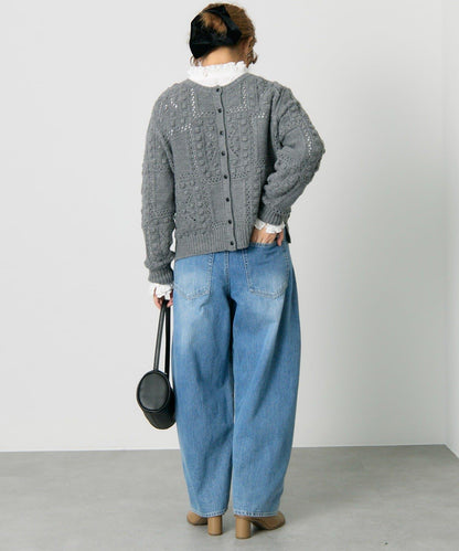 爆米花編織兩用針織衫