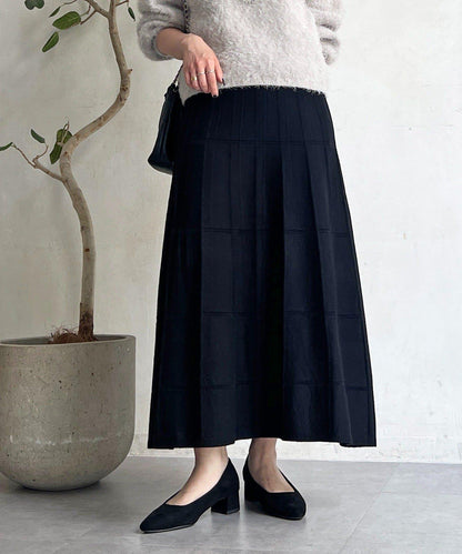 純色針織半身裙