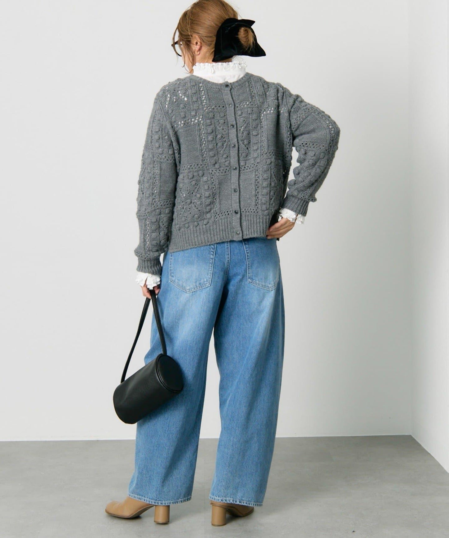 爆米花編織兩用針織衫