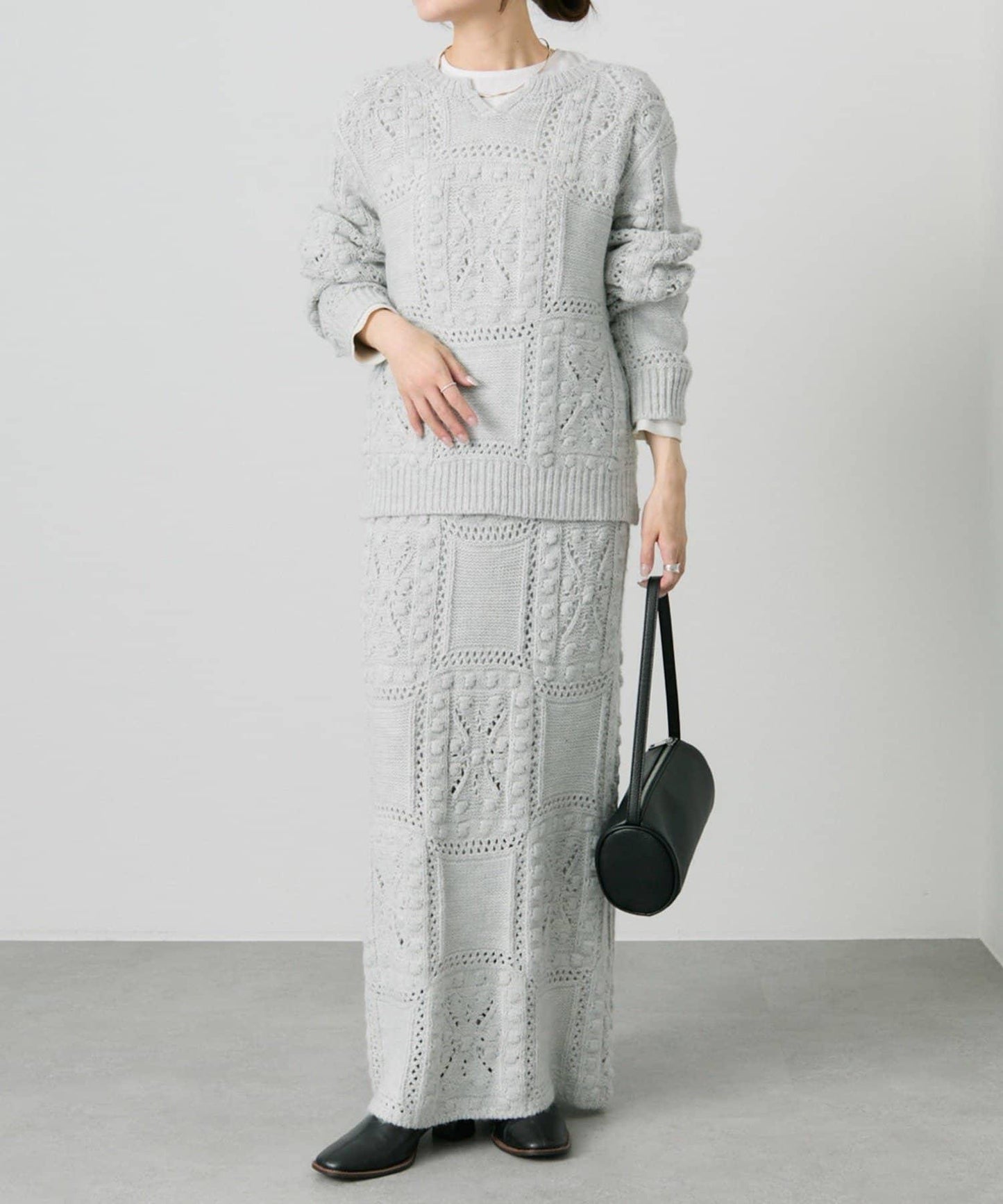 爆米花編織兩用針織衫