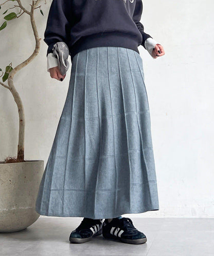 純色針織半身裙