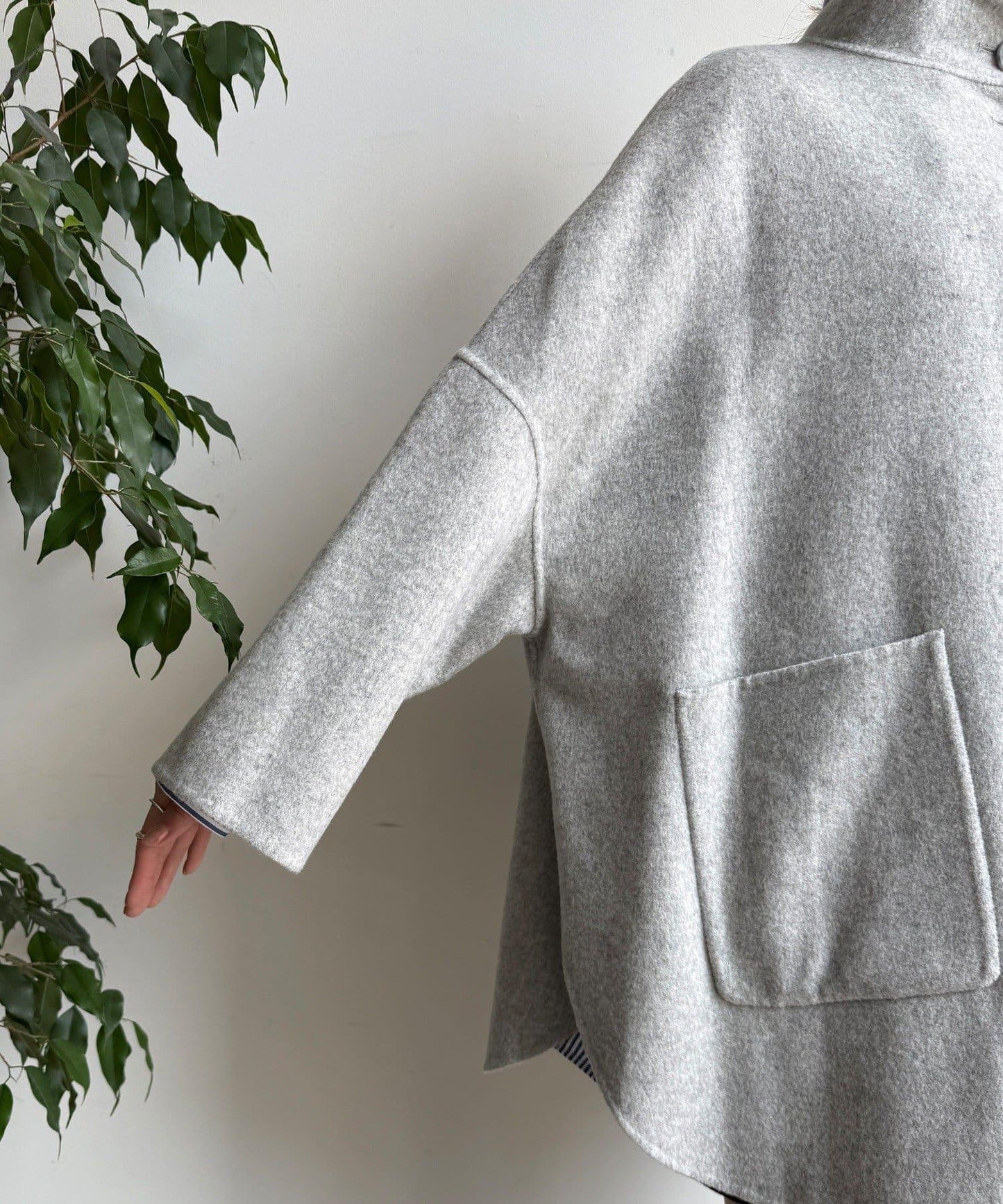 羊毛輕薄雙面立領大衣