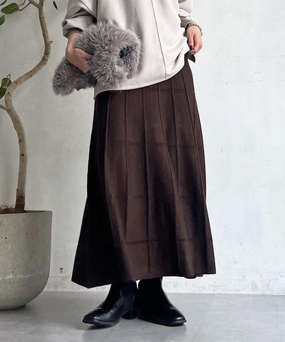 純色針織半身裙