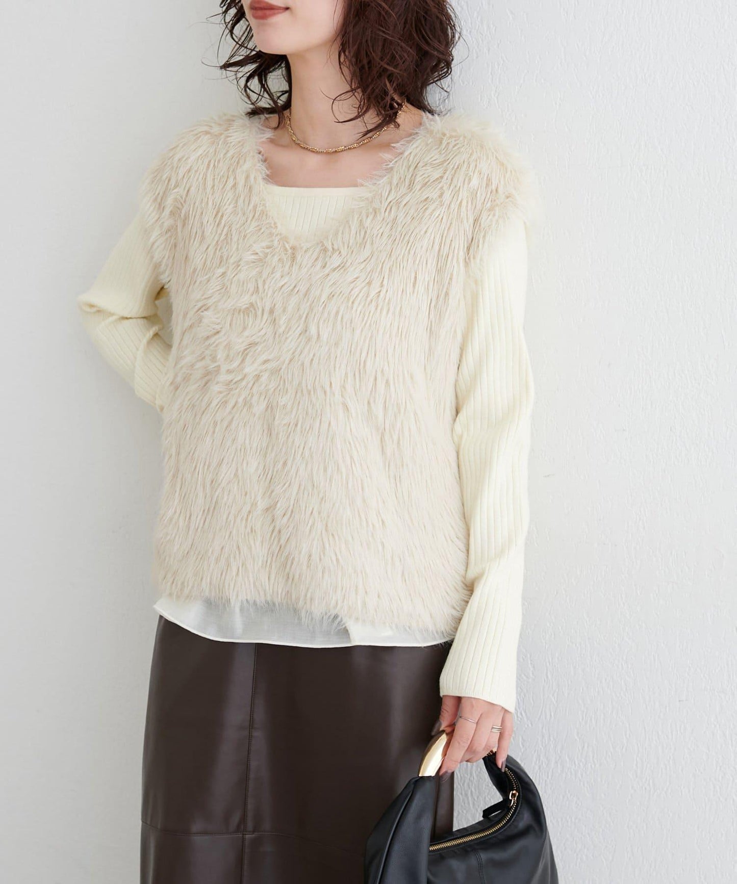 [Yurie企畫]前後兩穿羽毛馬甲