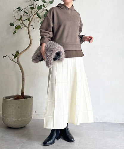 純色針織半身裙