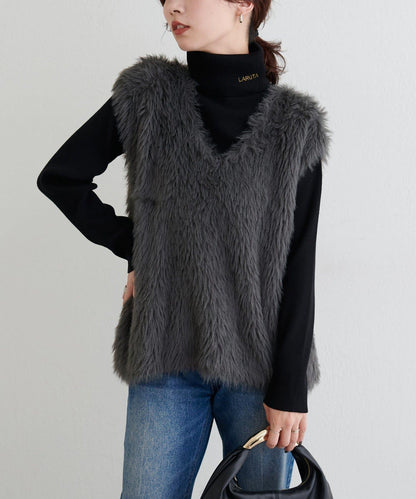 [Yurie企畫]前後兩穿羽毛馬甲