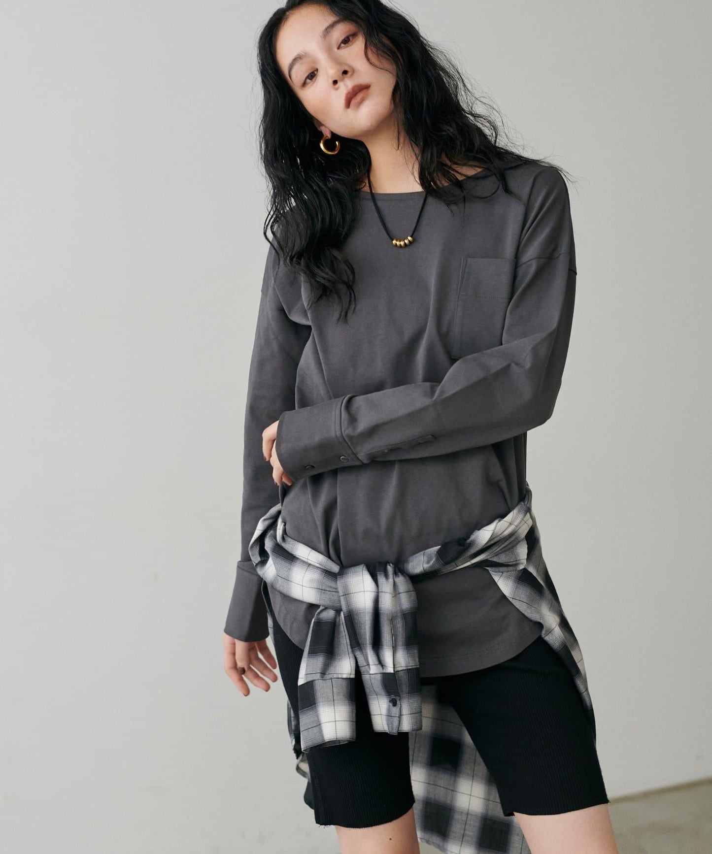 帶袖口針織套頭衫