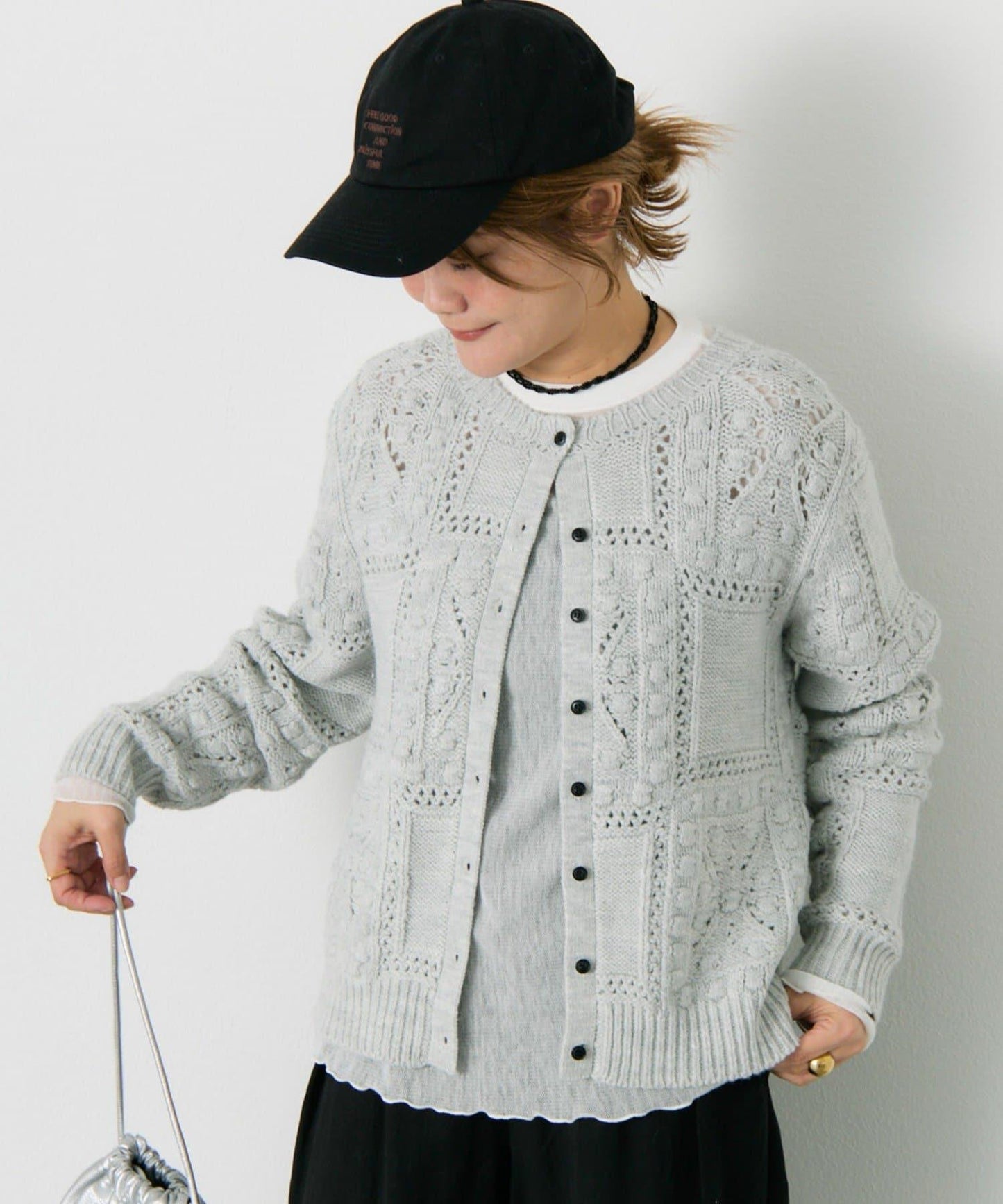 爆米花編織兩用針織衫