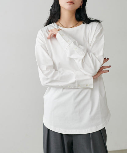 帶袖口針織套頭衫