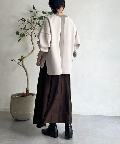 純色針織半身裙