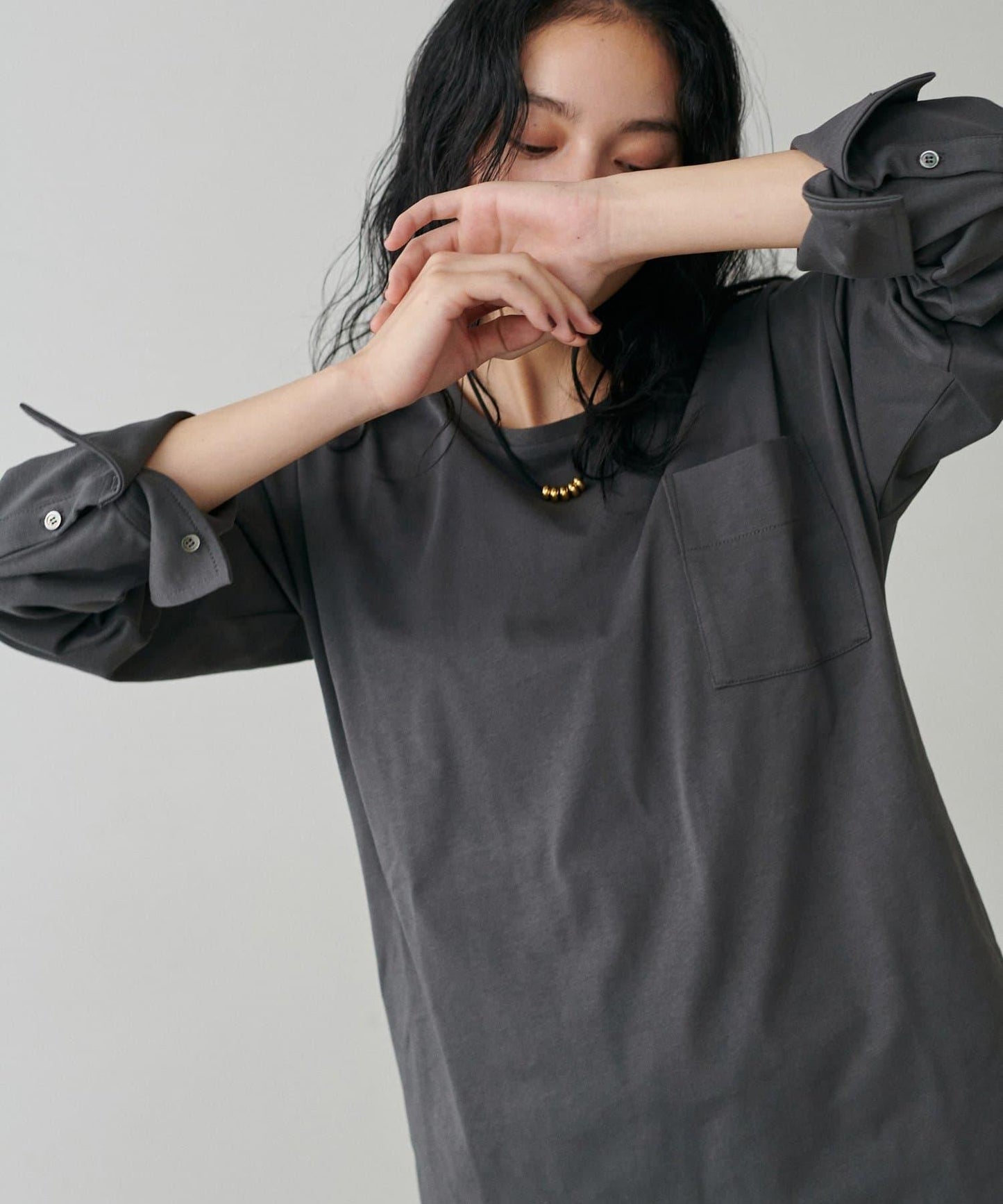 帶袖口針織套頭衫