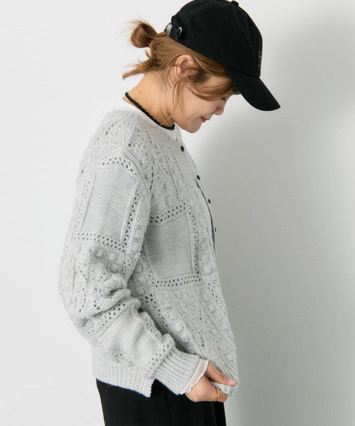 爆米花編織兩用針織衫