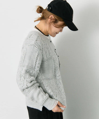 爆米花編織兩用針織衫
