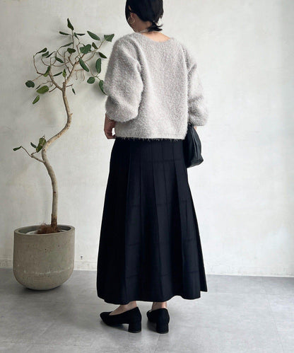 純色針織半身裙