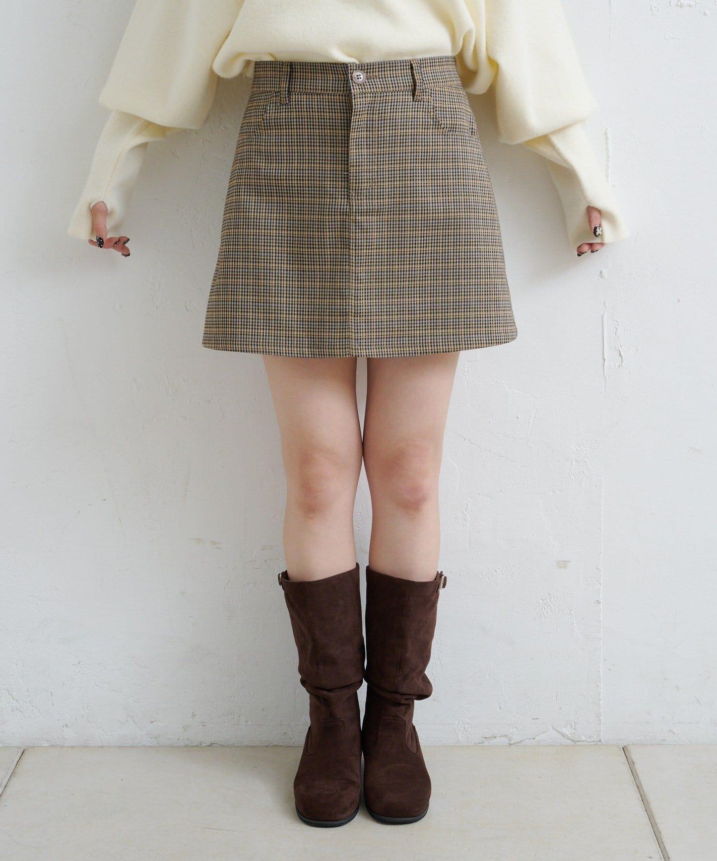 【Kastane】套裝格紋迷你裙
