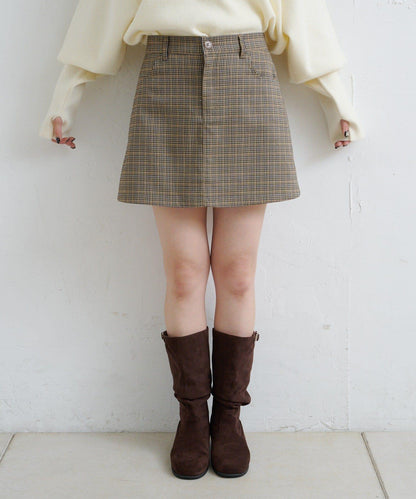 【Kastane】套裝格紋迷你裙