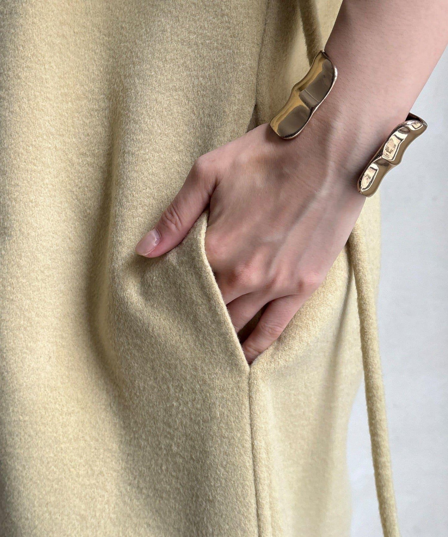 海狸絨長款大衣