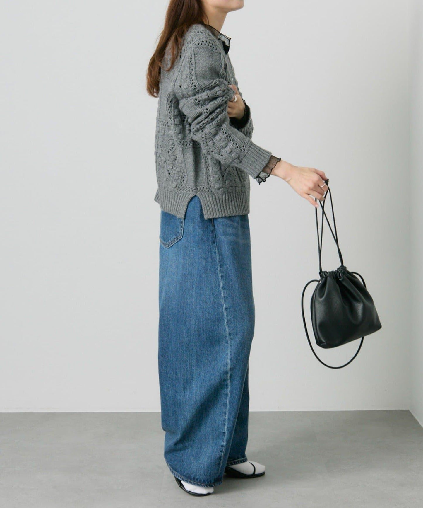 爆米花編織兩用針織衫