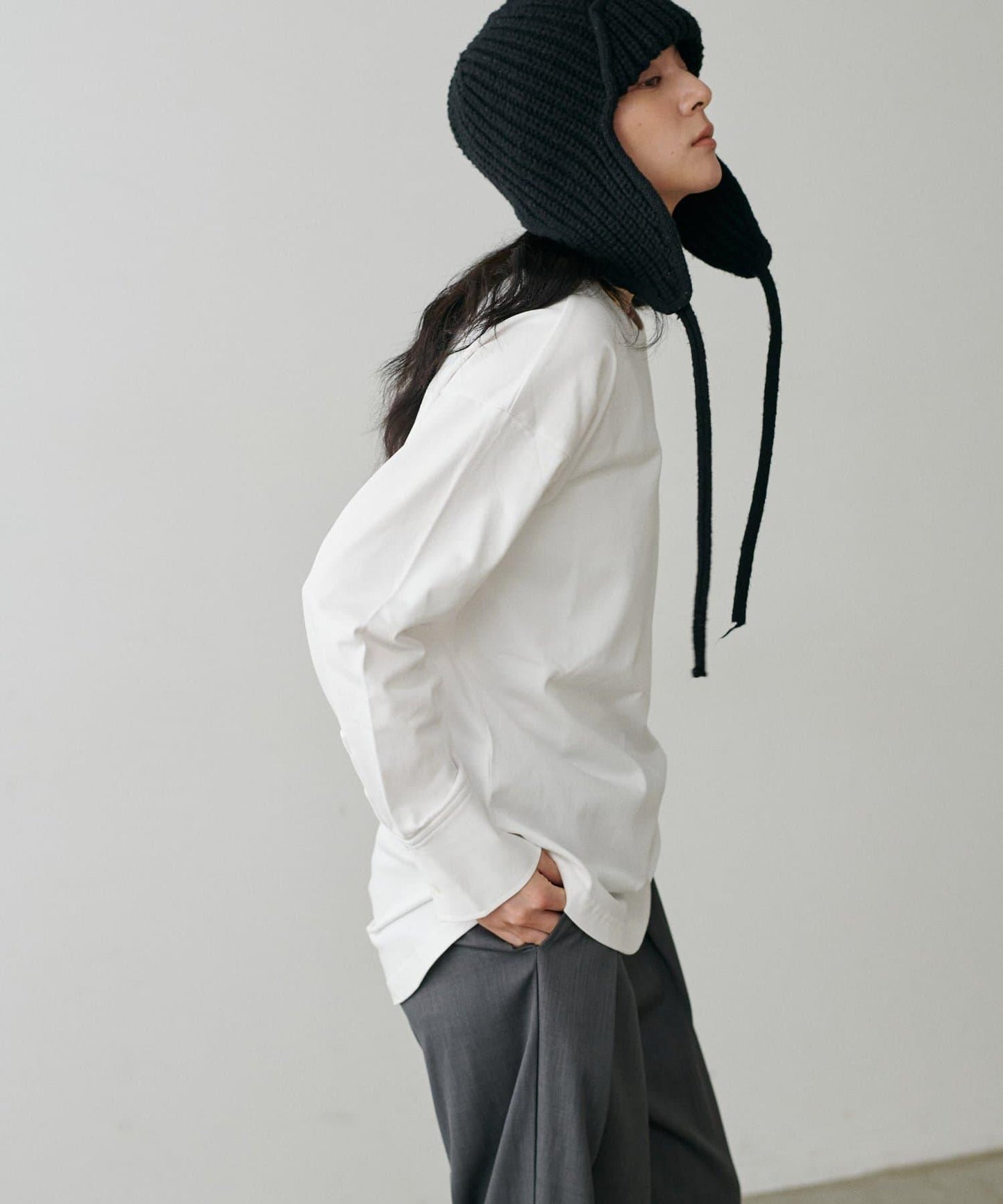 帶袖口針織套頭衫