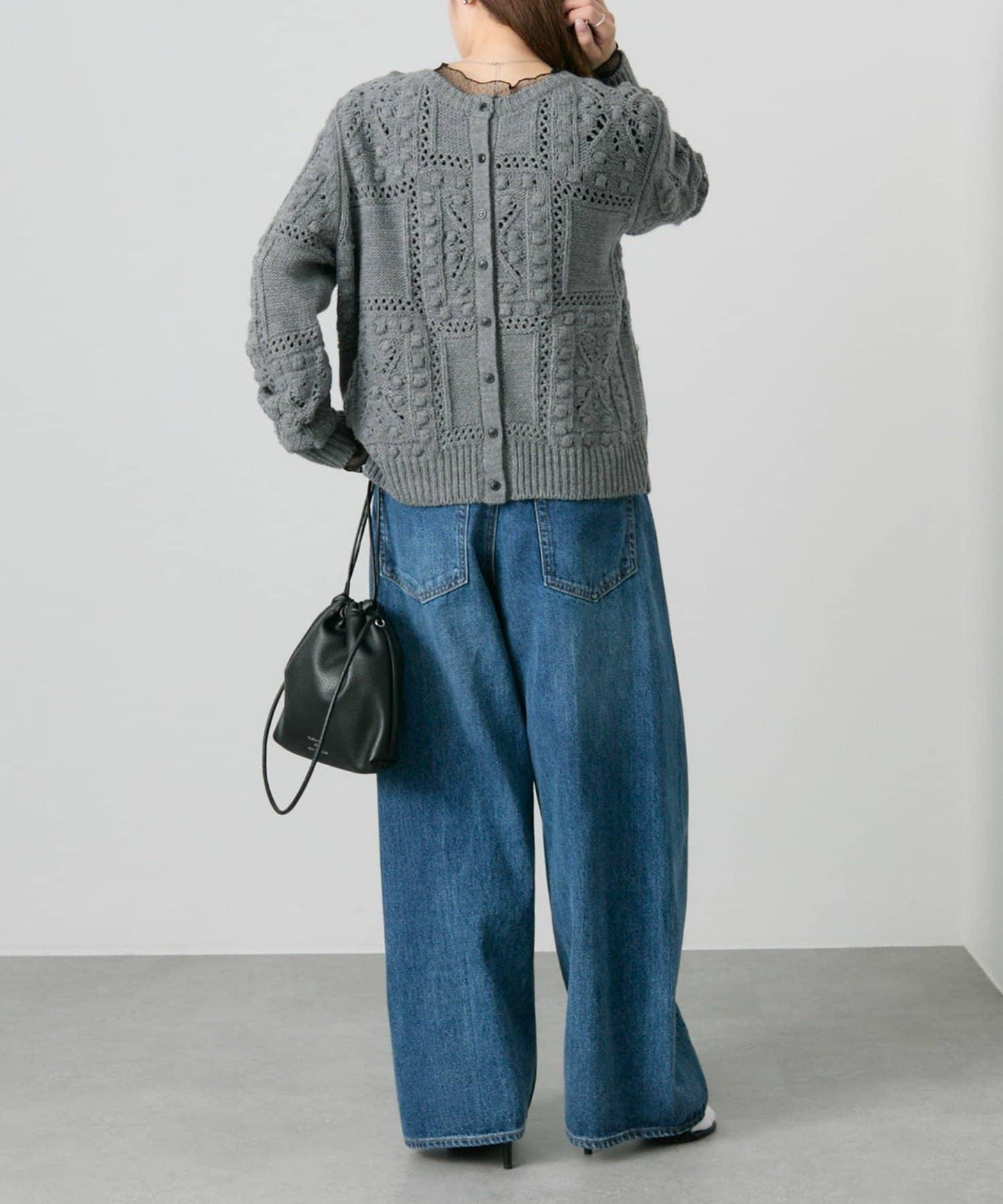 爆米花編織兩用針織衫