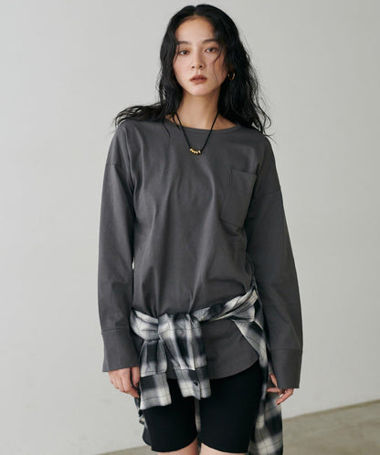 帶袖口針織套頭衫