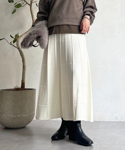 純色針織半身裙