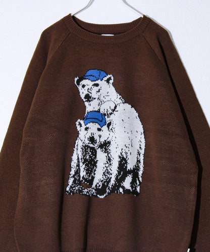 【FREDYMAC/フレ迪馬克】動物紋提花針織衫