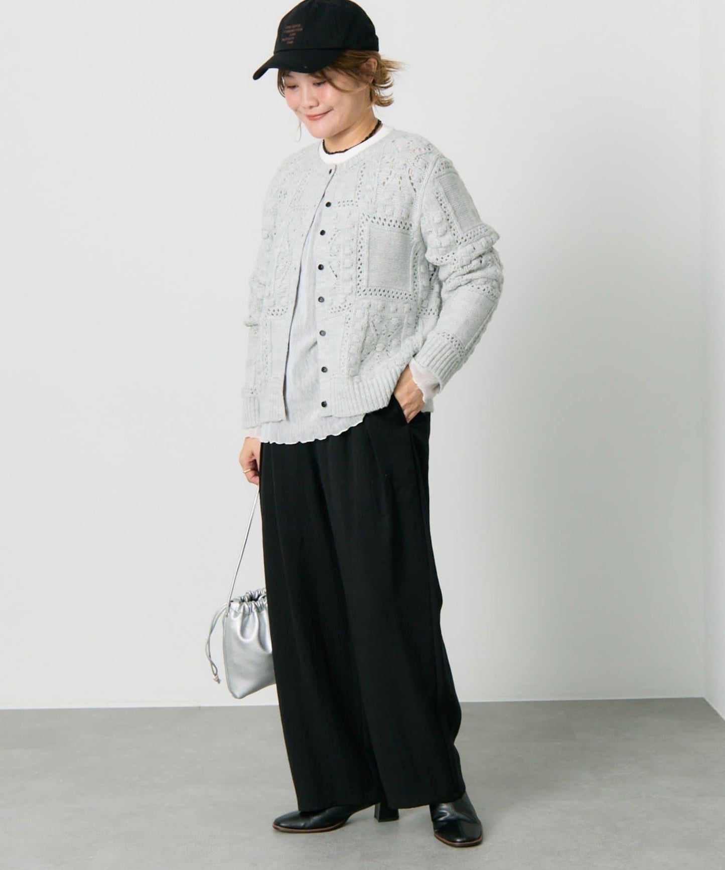 爆米花編織兩用針織衫