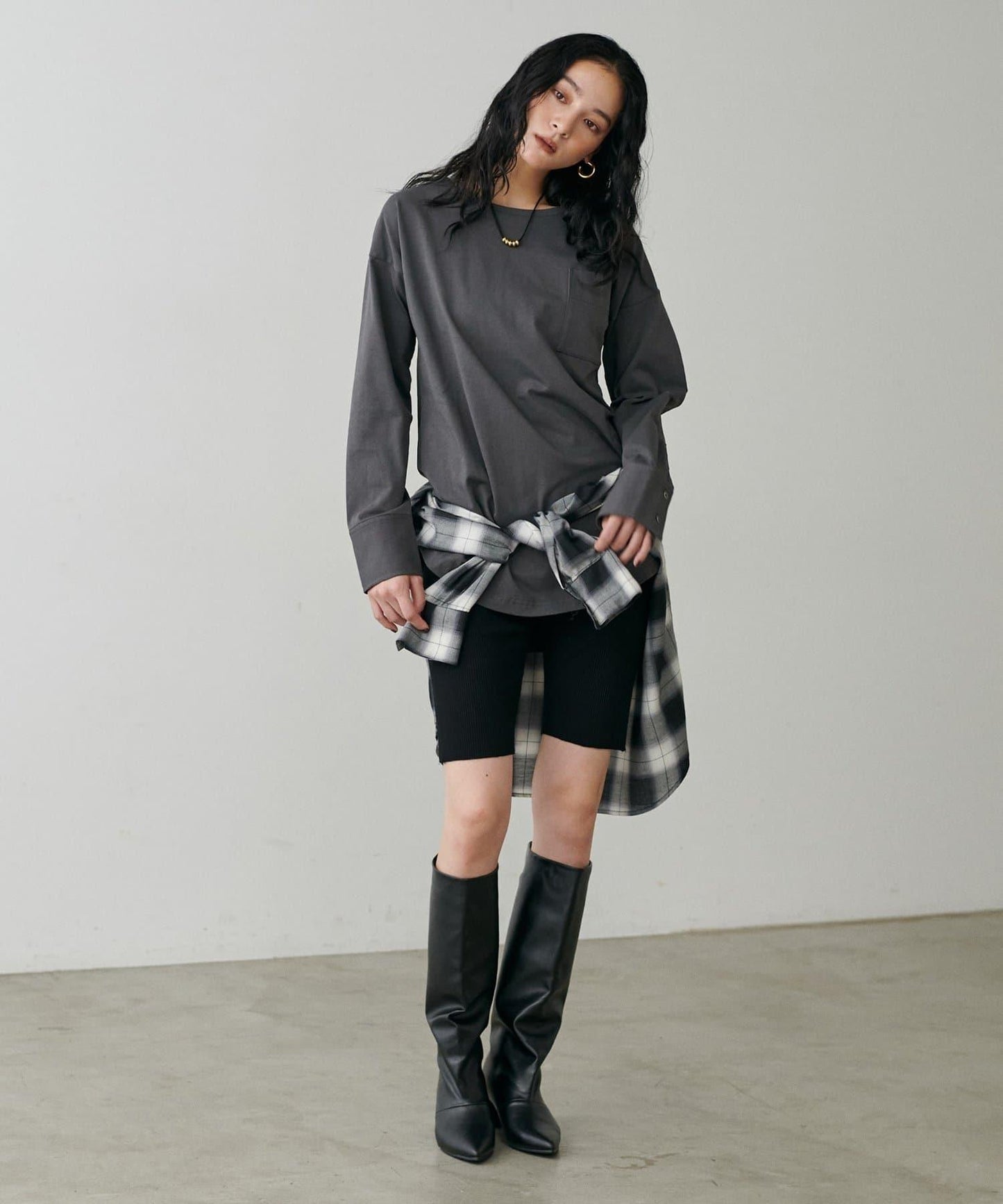 帶袖口針織套頭衫