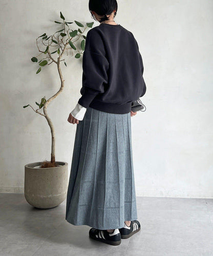 純色針織半身裙