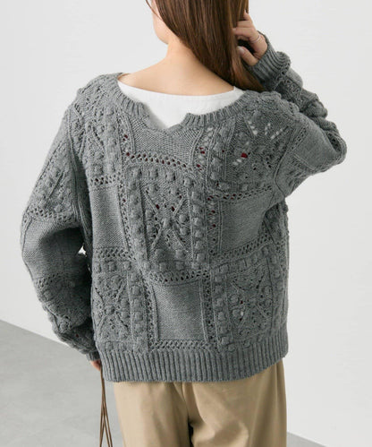 爆米花編織兩用針織衫