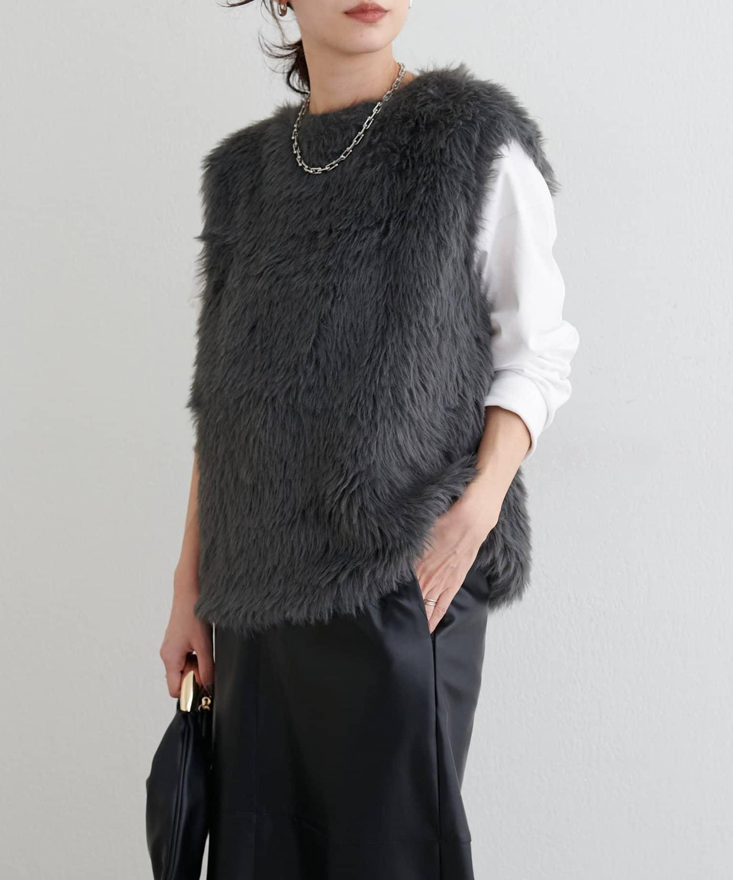 [Yurie企畫]前後兩穿羽毛馬甲