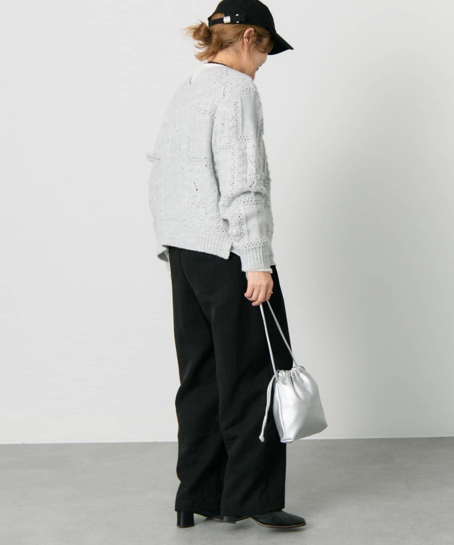 爆米花編織兩用針織衫