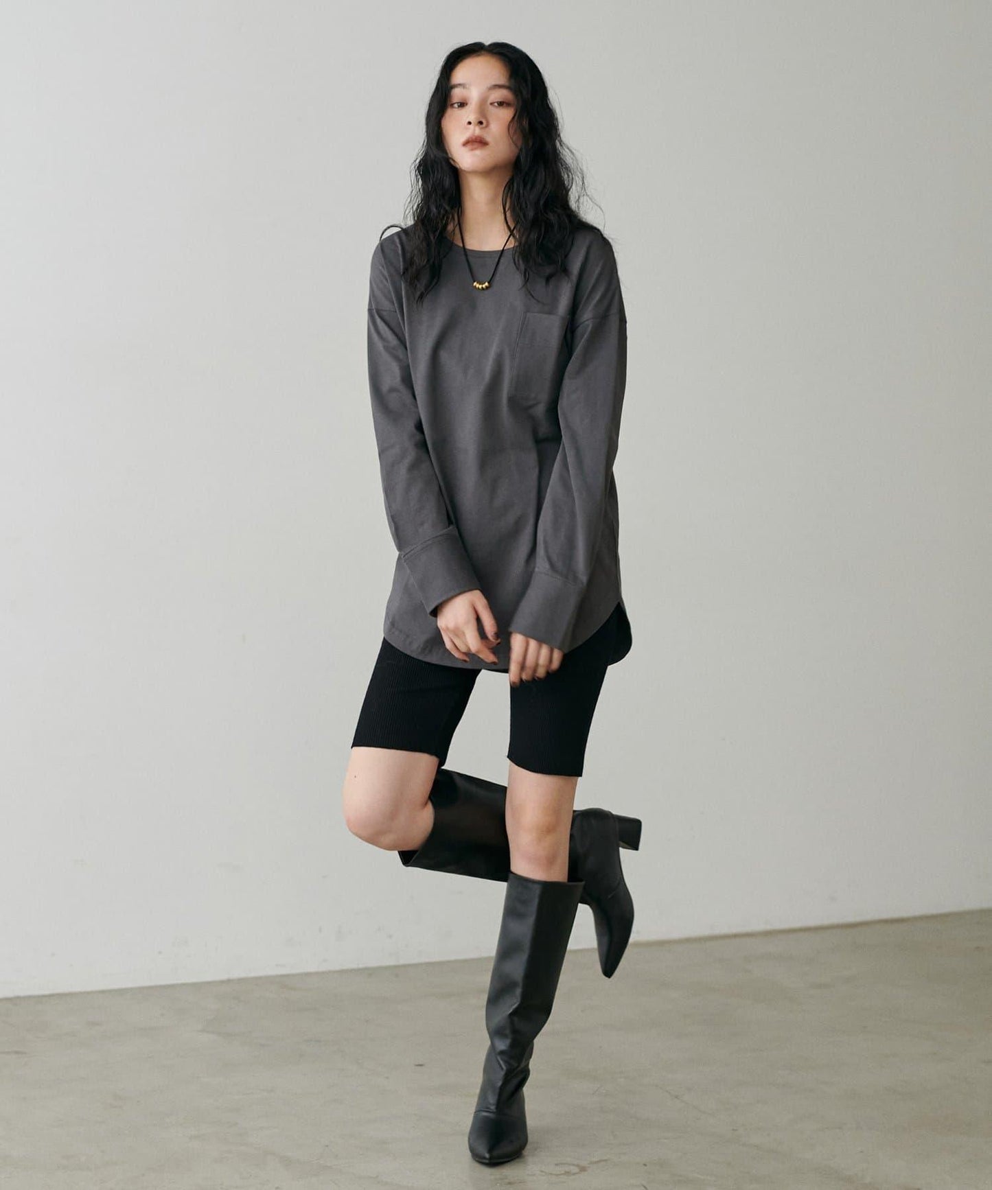 帶袖口針織套頭衫