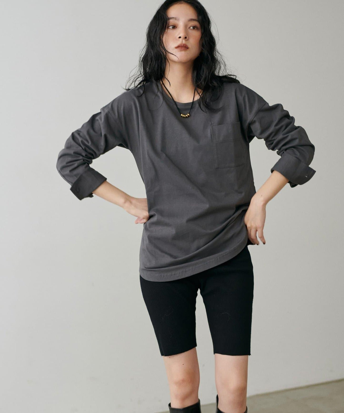 帶袖口針織套頭衫