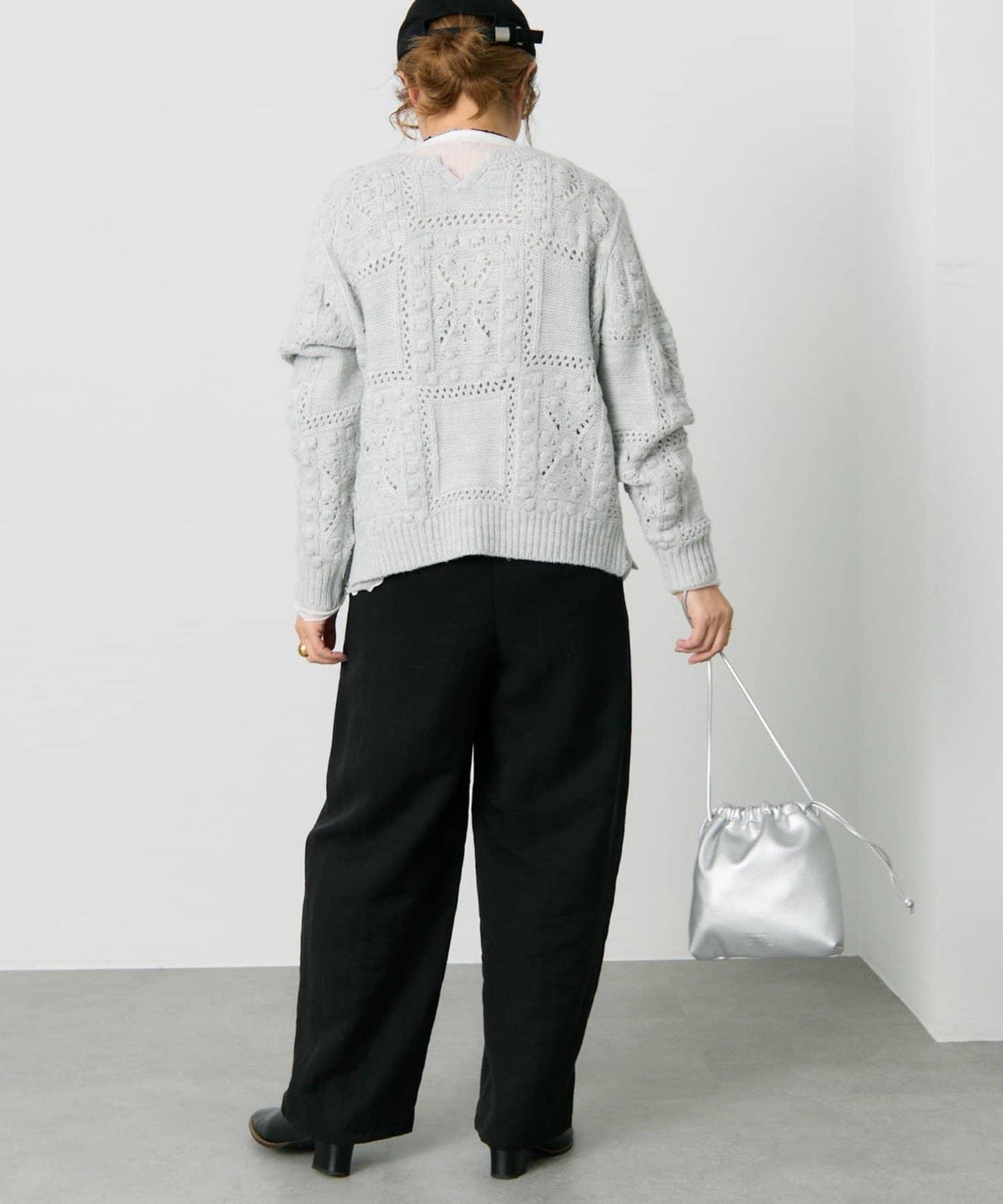 爆米花編織兩用針織衫