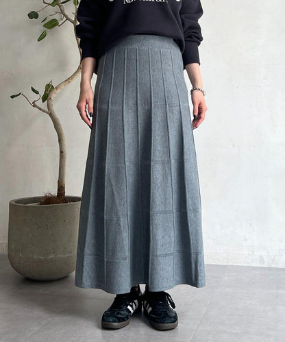 純色針織半身裙