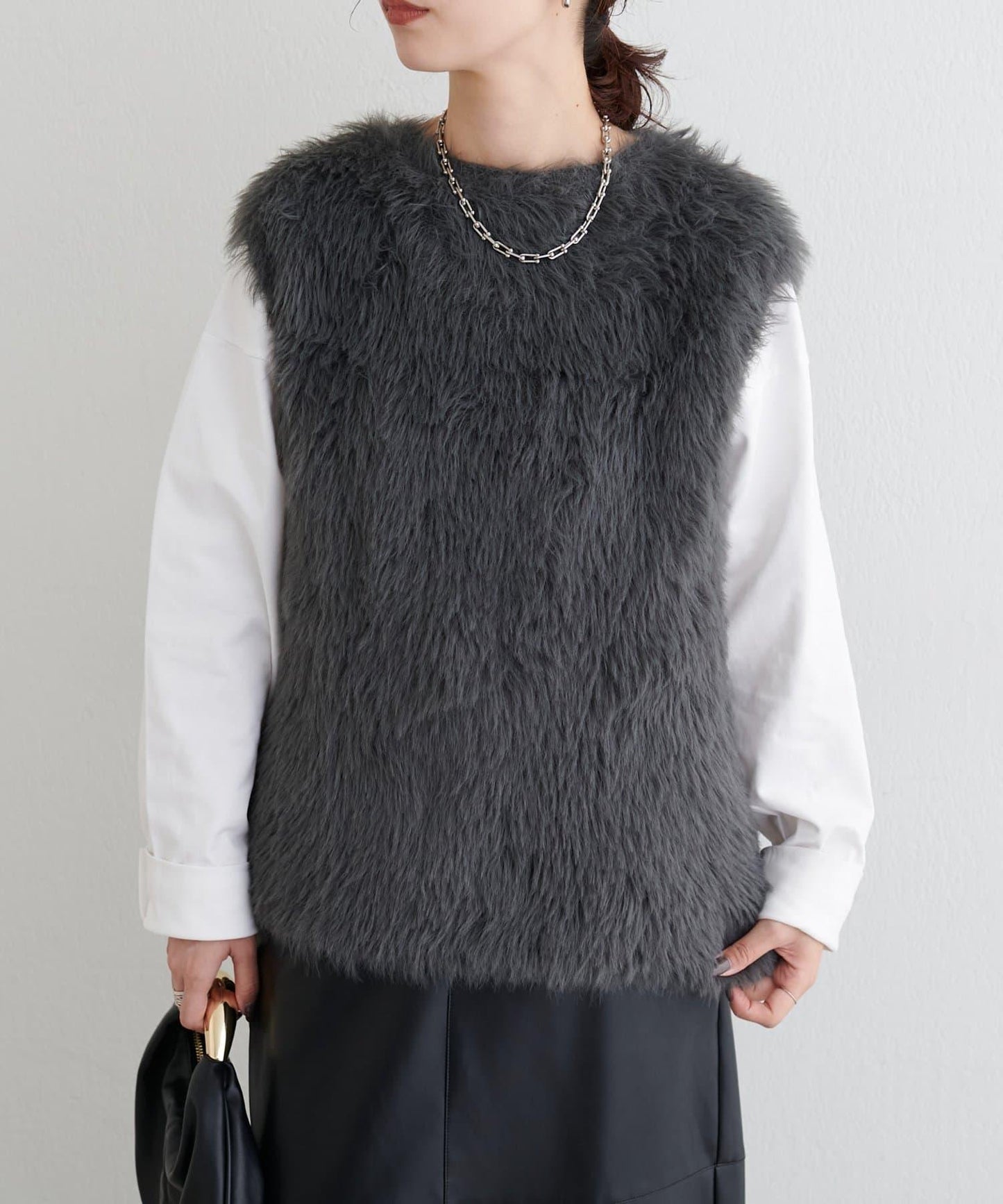 [Yurie企畫]前後兩穿羽毛馬甲