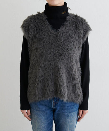 [Yurie企畫]前後兩穿羽毛馬甲