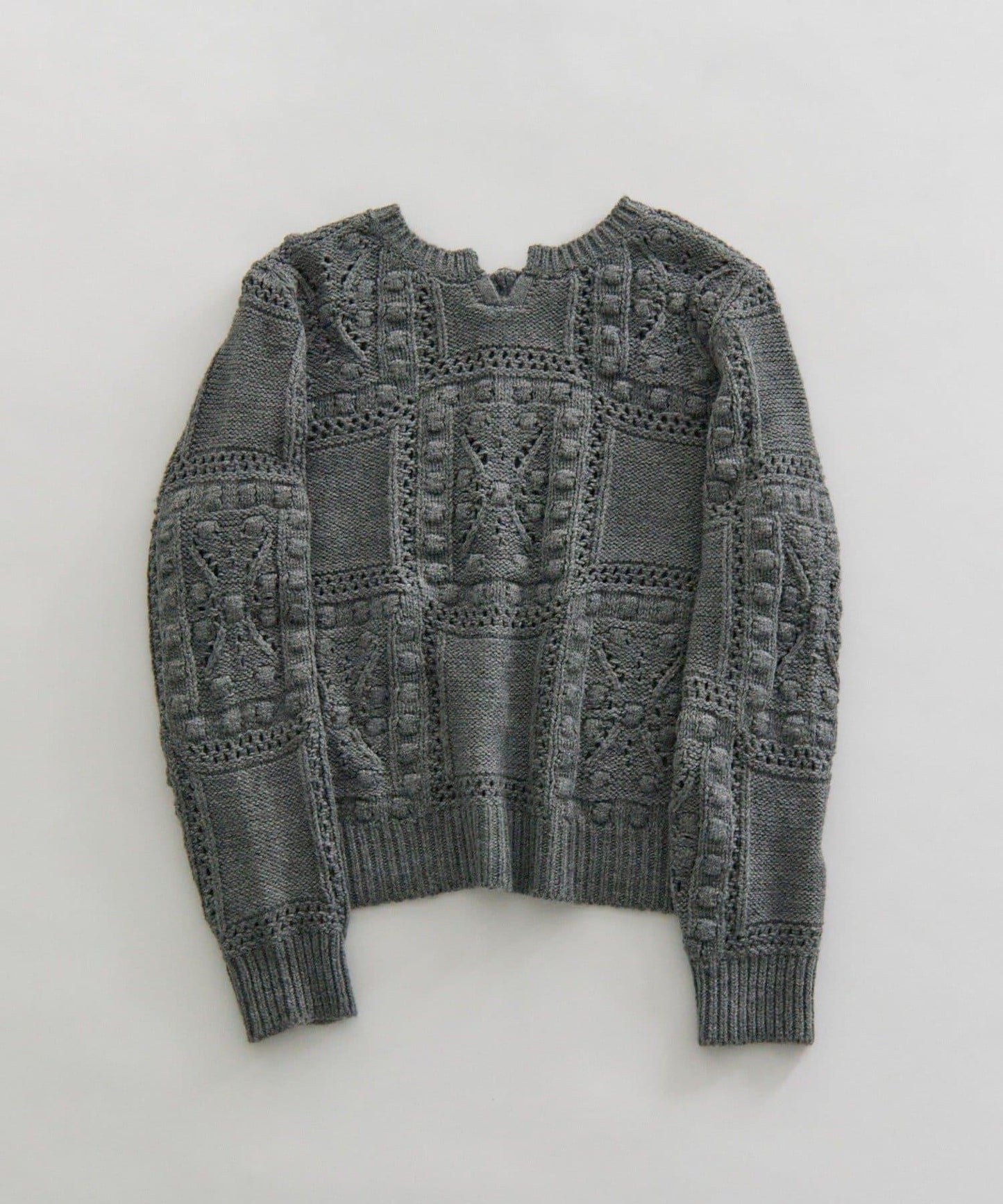 爆米花編織兩用針織衫